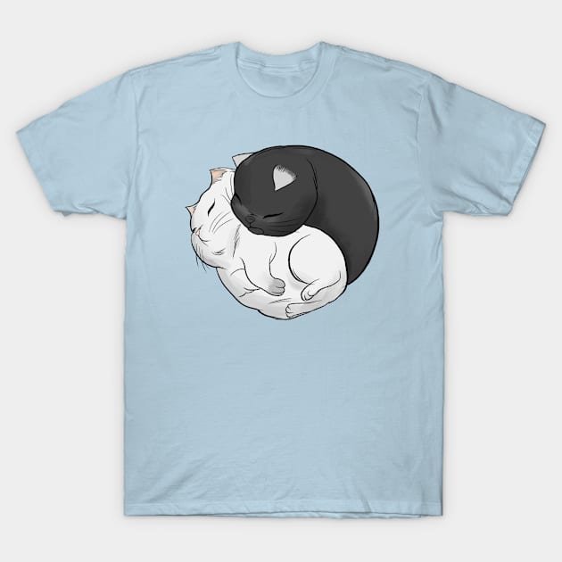 Cit Cat (YinYAng cats cute) T-Shirt by Elsieartwork